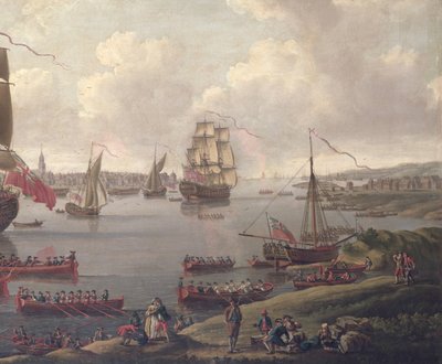 View of the Thames (detail) by English School